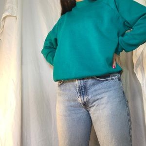 Green sweatshirt
